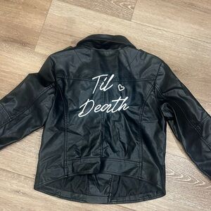 TIL Death Black Leather Jacket